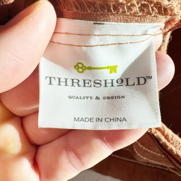 Threshold Full/Queen Terracotta Embroidered Duvet Cover - Picture 5 of 8